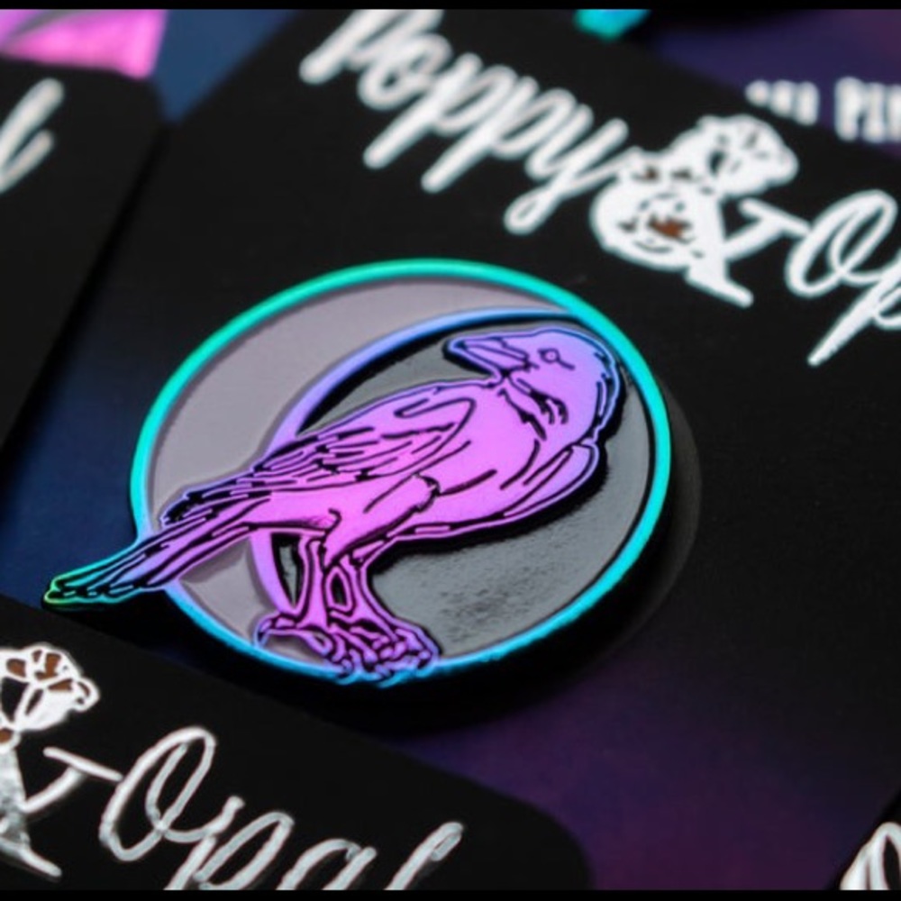 Raven Enamel Pin